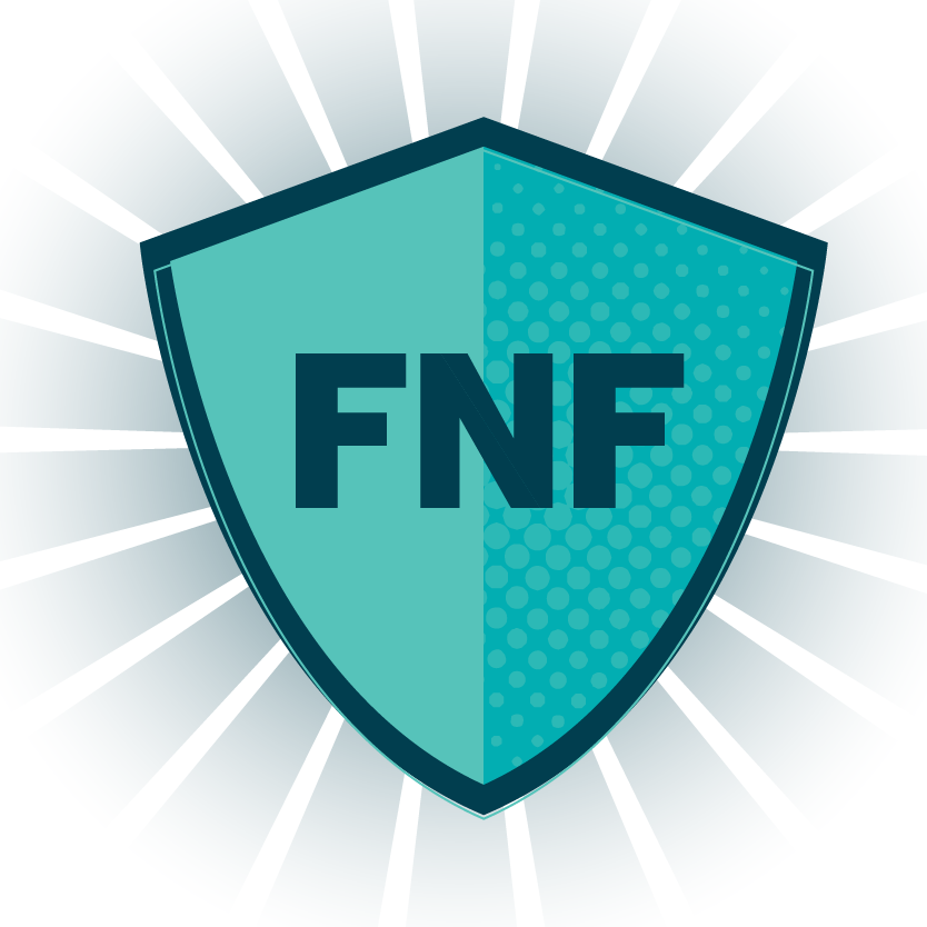 teal shield with FNF in the centre